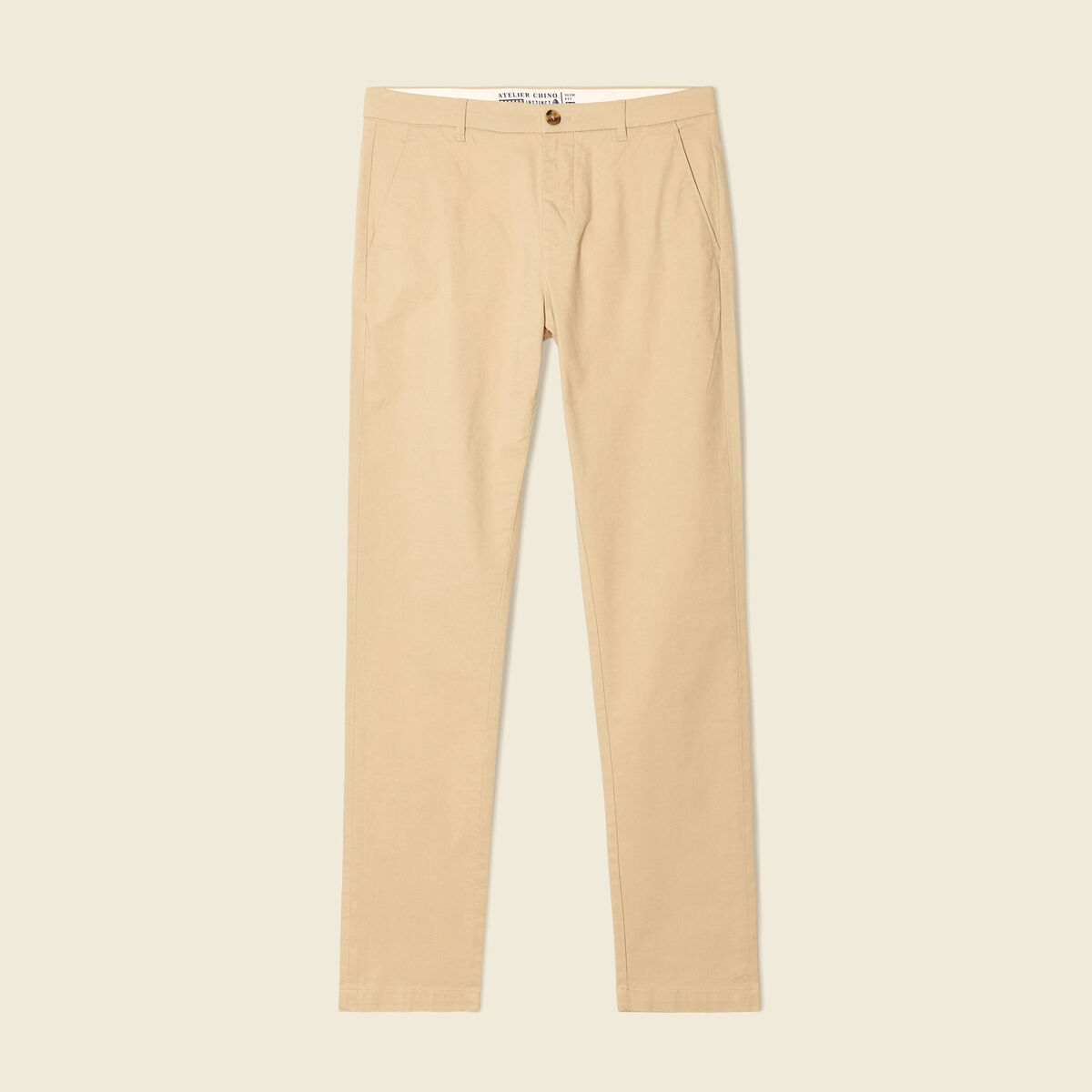 Pantalon slim Instinct chino beige homme