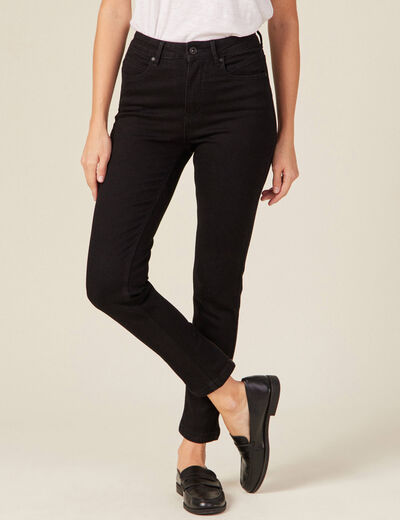Jeans slim éco-responsable denim noir femme