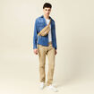 Jeans straight longueur 34 denim beige homme