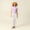 T-shirt manches courtes mauve femme