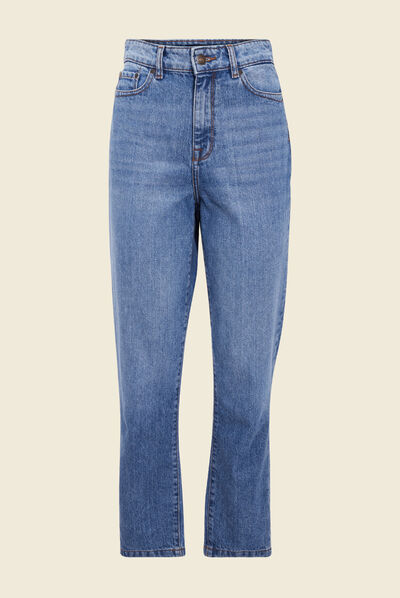 Jeans straight denim used femme