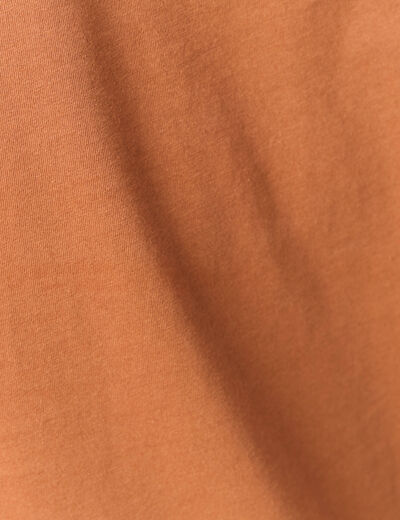 T-shirt éco-responsable marron cognac femme