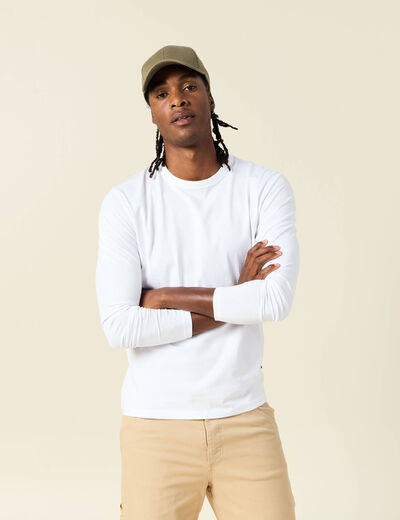 T-shirt éco-responsable blanc homme