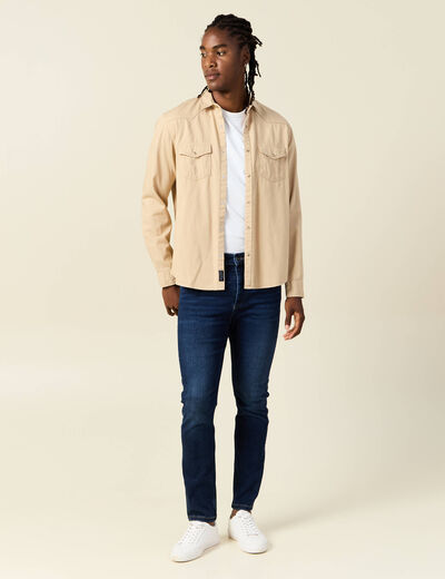 Jeans skinny tapered denim brut homme