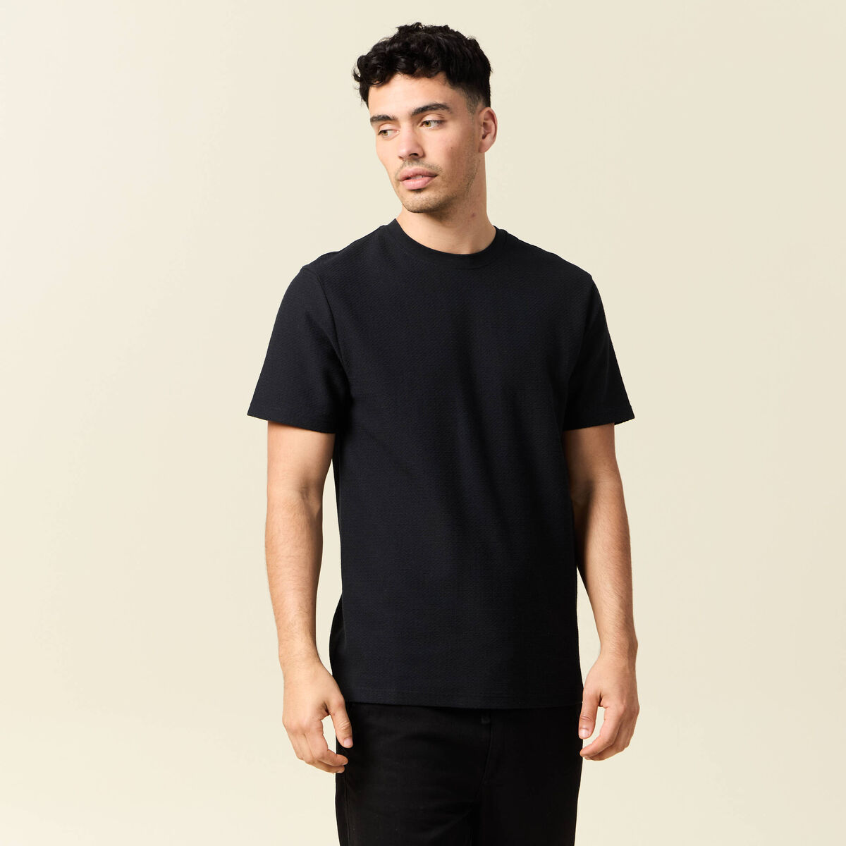 T-shirt manches courtes noir homme