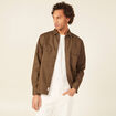 Surchemise manches longues taupe homme