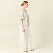 Blouse manches courtes blanc femme