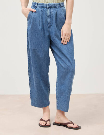 Jeans slouchy taille haute denim used femme