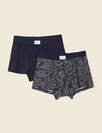 Lot 2 boxers bleu marine homme