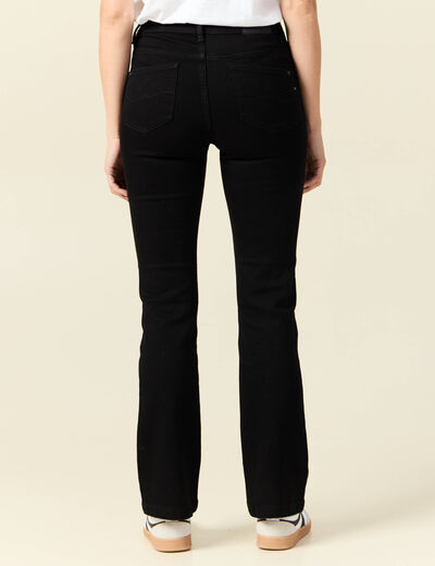 Jeans bootcut denim noir femme