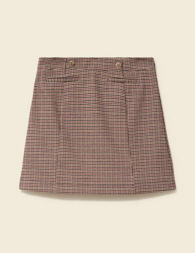 Jupe courte beige femme