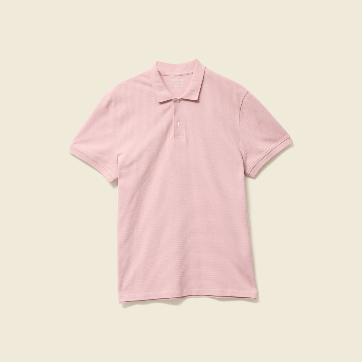 Polo éco-responsable rose pastel homme