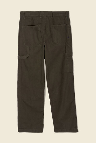 Pantalon large vert kaki homme