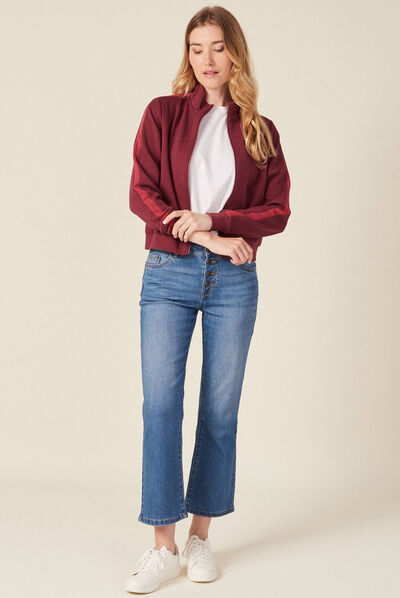 Jeans bootcut 7/8ème denim used femme