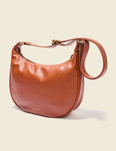 Sac demi-lune marron femme