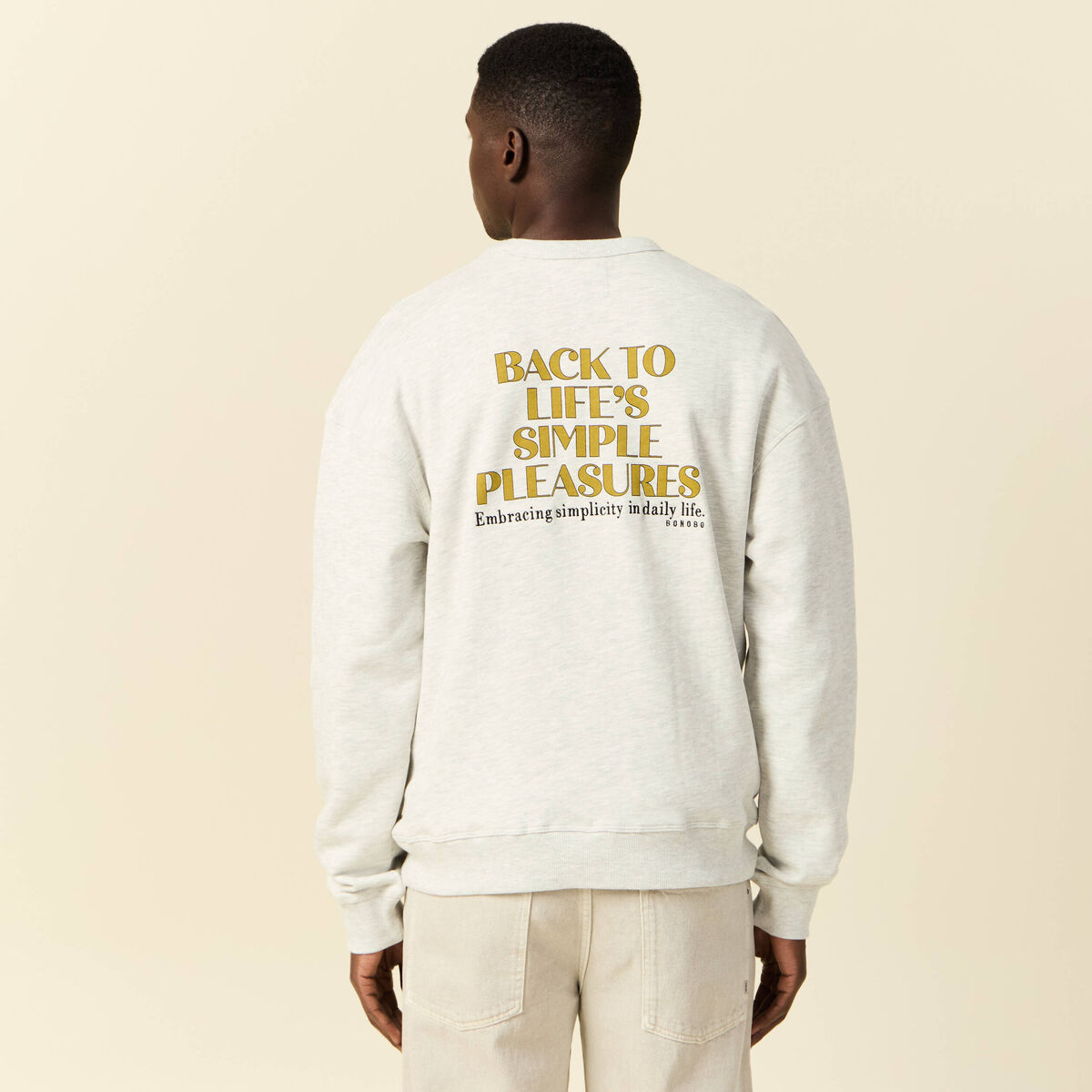 Sweat manches longues gris homme
