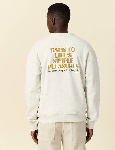 Sweat manches longues gris homme