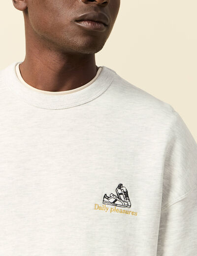 Sweat manches longues gris homme