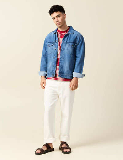 T-shirt manches courtes rouge foncé homme
