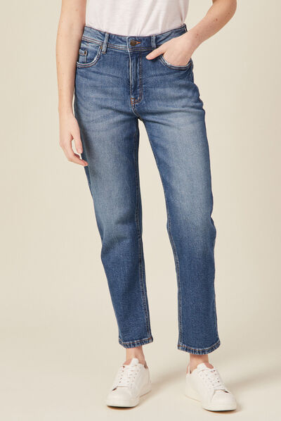 Jeans regular denim stone femme