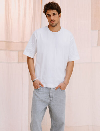 T-shirt en coton blanc homme