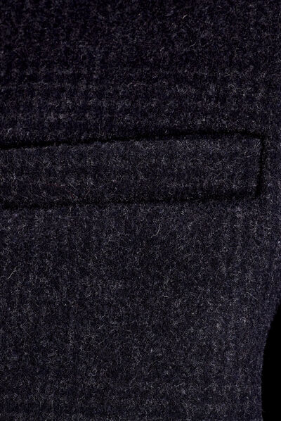 Pardessus droit boutonné gris foncé homme