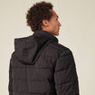 Doudoune à capuche cachée noir homme