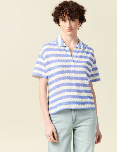 T-shirt manches courtes ecru femme