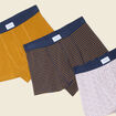 Lot 3 boxers jaune moutarde homme