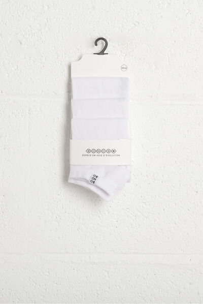 Lot 3 paires chaussettes blanc homme