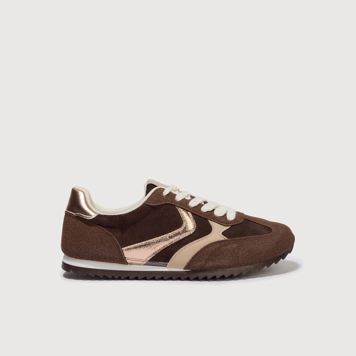 Basket marron fonc&eacute; femme