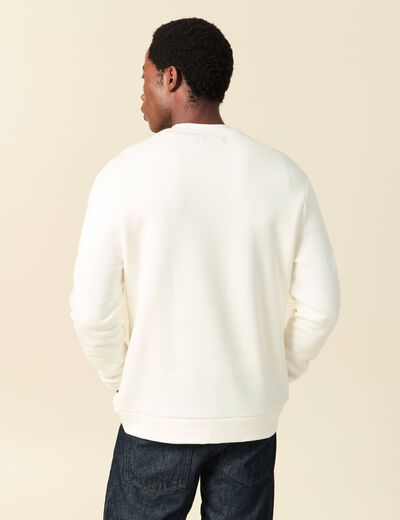 Sweat manches longues ecru homme