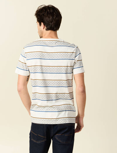 T-shirt manches courtes beige homme