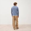 T-shirt manches longues bleu fonc&eacute; homme