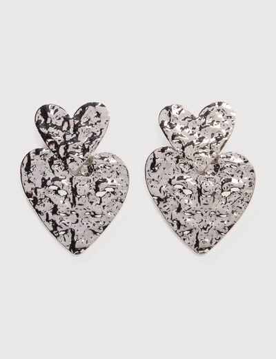Boucles d'oreilles couleur argent femme