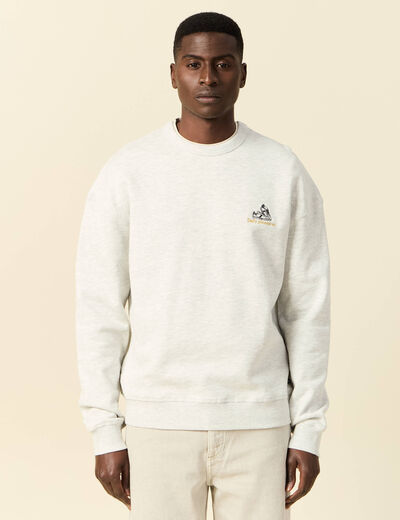 Sweat manches longues gris homme
