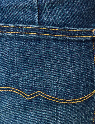 Jeans bootcut cropped taille haute denim brut femme