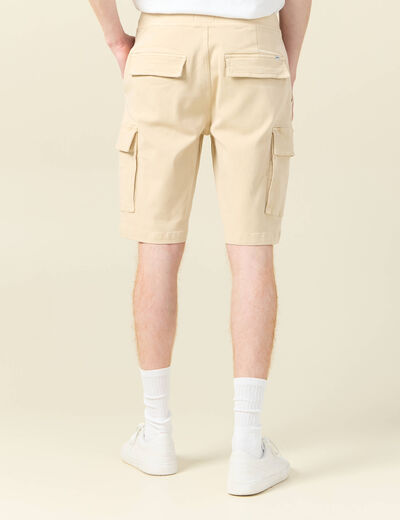 Bermuda éco-responsable beige homme