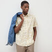 Chemise manches courtes beige homme