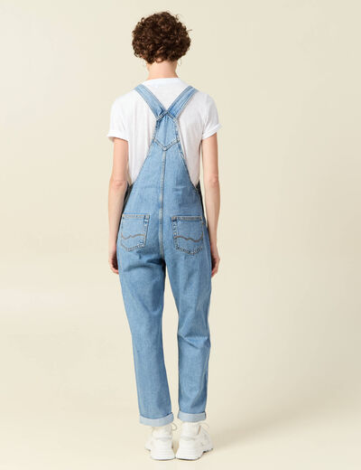 Salopette en jean denim stone femme