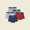 Lot 5 boxers vert olive homme