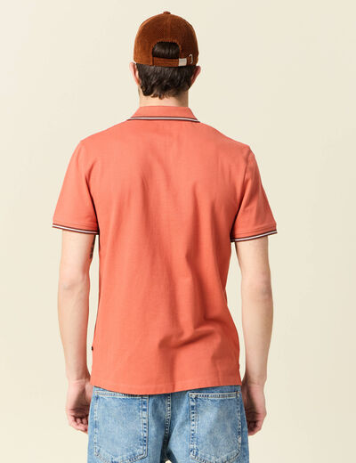 Polo éco-responsable rose homme