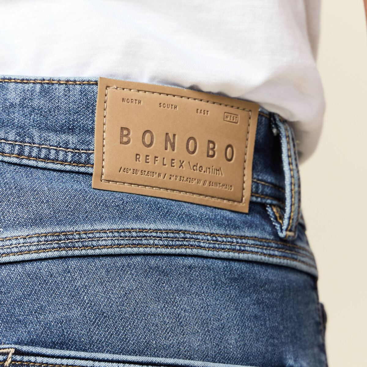 Jeans straight homme denim stone homme