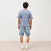 T-shirt manches courtes bleu gris homme