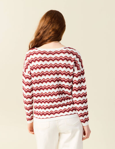 Pull manches longues vieux rose femme
