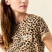 T-shirt manches courtes camel femme