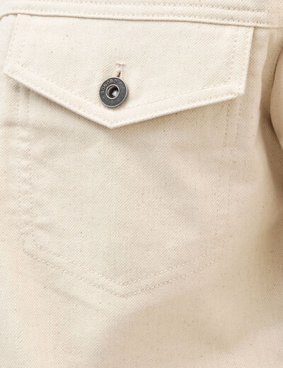 Veste manches longues col classique ecru homme