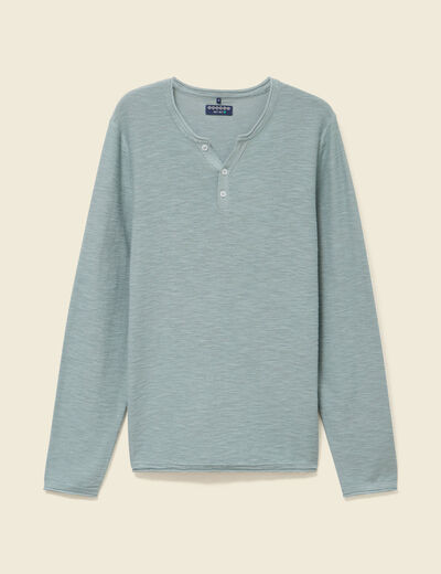 Pull manches longues vert clair homme