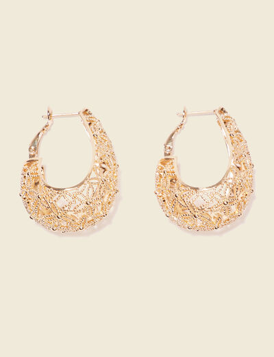 Boucles d'oreilles créoles couleur or femme
