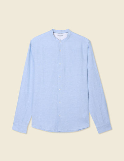 Chemise manches longues bleu ciel homme